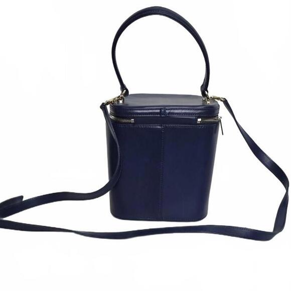 Staud Vitti Leather Bucket Bag In Female Blue - Picture 2 of 9